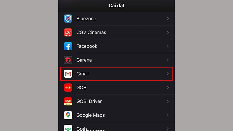 Giao diện cài đặt trên iPhone và iPad